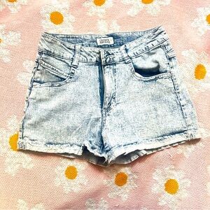 Celebrity Pink acid wash stretchy short shorts - high rise and curvy